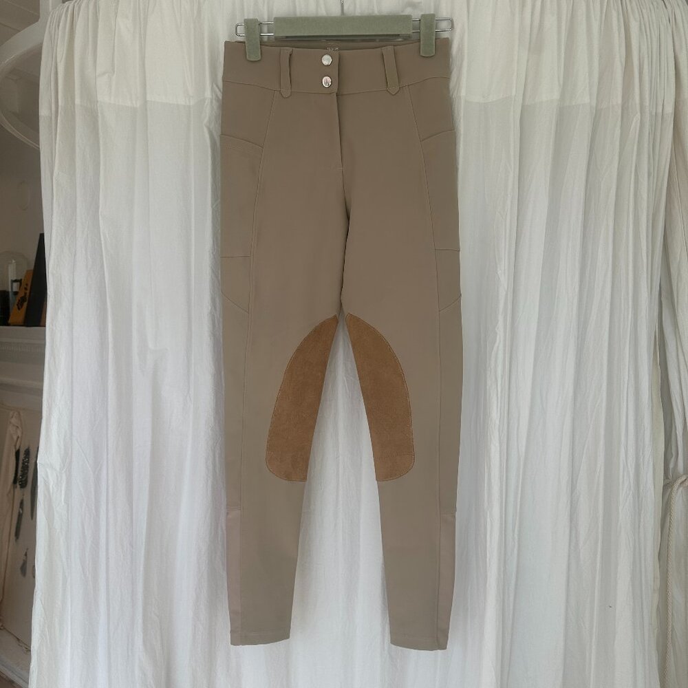 Free Ride Equestrian Tan Pro Breech with Knee Patch